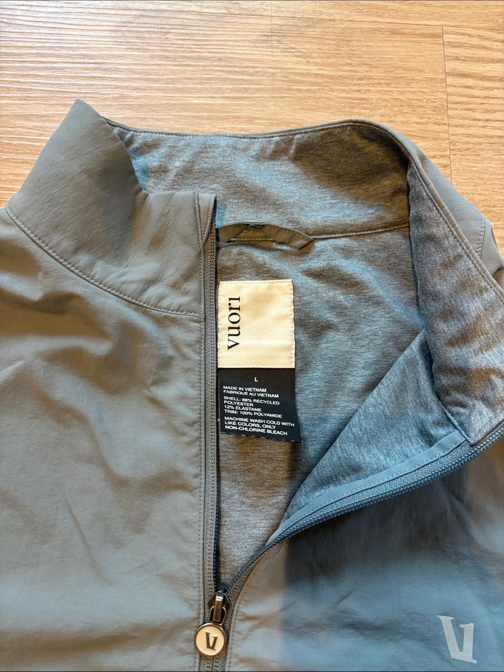 Vuori Men’s L Sunday Element Track Jacket V265 Blue Gray Heather